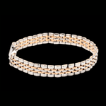 Load image into Gallery viewer, Platinum &amp; Rose Gold Bracelet for Men JL PTB 1097
