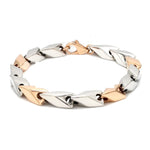 Load image into Gallery viewer, Platinum &amp; Rose Gold Bracelet for Men JL PTB 1077
