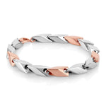 Load image into Gallery viewer, Platinum &amp; Rose Gold Bracelet for Men JL PTB 1077
