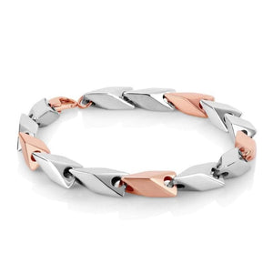Platinum & Rose Gold Bracelet for Men JL PTB 1077