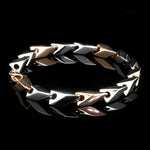Load image into Gallery viewer, Platinum &amp; Rose Gold Bracelet for Men JL PTB 1077
