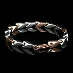 Load image into Gallery viewer, Platinum &amp; Rose Gold Bracelet for Men JL PTB 1077
