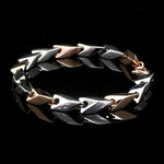 Load image into Gallery viewer, Platinum &amp; Rose Gold Bracelet for Men JL PTB 1077
