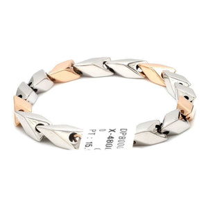 Platinum & Rose Gold Bracelet for Men JL PTB 1077