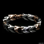 Load image into Gallery viewer, Platinum &amp; Rose Gold Bracelet for Men JL PTB 1077
