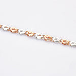 Load image into Gallery viewer, Platinum &amp; Rose Gold Bracelet for Men JL PTB 701
