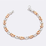 Load image into Gallery viewer, Platinum &amp; Rose Gold Bracelet for Men JL PTB 701
