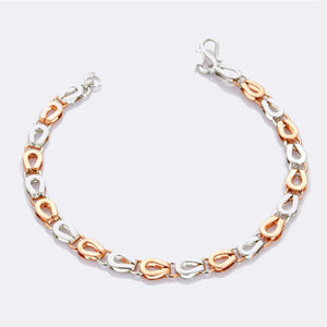 Platinum & Rose Gold Bracelet for Men JL PTB 701