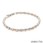 Load image into Gallery viewer, Platinum Rose Gold Bracelet with Diamond Cut Balls for Women JL PTB 1200
