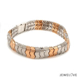 Load image into Gallery viewer, 12mm Platinum Rose Gold Bracelet with Hi-Polish &amp; Matte Finish for Men JL PTB 1177
