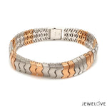 Load image into Gallery viewer, 12mm Platinum Rose Gold Bracelet with Hi-Polish &amp; Matte Finish for Men JL PTB 1177

