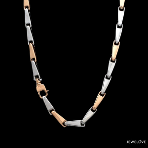 Platinum & Rose Gold Chain for Men JL PT CH 1203