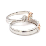 Load image into Gallery viewer, Platinum &amp; Rose Gold Couple Rings JL PT 999
