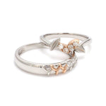 Load image into Gallery viewer, Platinum &amp; Rose Gold Couple Rings JL PT 999
