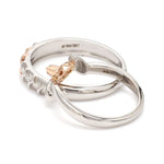Load image into Gallery viewer, Platinum &amp; Rose Gold Couple Rings JL PT 999
