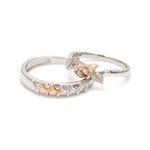 Load image into Gallery viewer, Platinum &amp; Rose Gold Couple Rings JL PT 999
