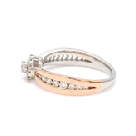 Load image into Gallery viewer, Platinum &amp; Rose Gold Couple Rings with Diamonds JL PT 998
