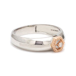 Load image into Gallery viewer, Platinum &amp; Rose Gold Couple Rings with Diamonds JL PT 998-RG
