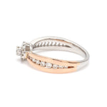 Load image into Gallery viewer, Platinum &amp; Rose Gold Couple Rings with Diamonds JL PT 998-RG
