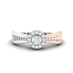 Load image into Gallery viewer, Platinum &amp; Rose Gold Couple Rings with Diamonds JL PT 998-RG
