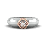 Load image into Gallery viewer, Platinum &amp; Rose Gold Couple Rings with Diamonds JL PT 998-RG
