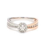 Load image into Gallery viewer, Platinum &amp; Rose Gold Couple Rings with Diamonds JL PT 998-RG
