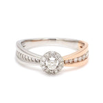 Load image into Gallery viewer, Platinum &amp; Rose Gold Couple Rings with Diamonds JL PT 998
