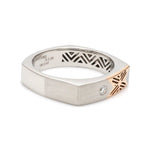 Load image into Gallery viewer, Platinum &amp; Rose Gold Couple Rings with Single Diamonds JL PT 952
