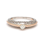 Load image into Gallery viewer, Platinum &amp; Rose Gold Couple Rings with Single Diamonds JL PT 952
