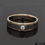 Load image into Gallery viewer, Platinum &amp; Rose Gold Couple Rings with Solitaires JL PT 901
