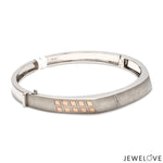 Load image into Gallery viewer, Platinum Rose Gold Diamond Bracelet with Matte Finish for Men JL PTB 1181
