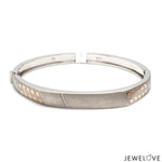 Load image into Gallery viewer, Platinum Rose Gold Diamond Bracelet with Matte Finish for Men JL PTB 1181
