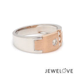 Load image into Gallery viewer, Platinum &amp; Rose Gold Diamond Ring for Men JL PT 1315
