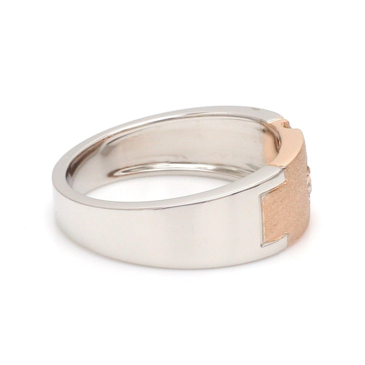 Platinum & Rose Gold Diamond Ring for Men JL PT 1315