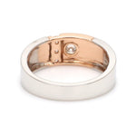 Load image into Gallery viewer, Platinum &amp; Rose Gold Diamond Ring for Men JL PT 1315
