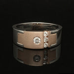 Load image into Gallery viewer, Platinum &amp; Rose Gold Diamond Ring for Men JL PT 1315
