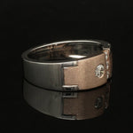 Load image into Gallery viewer, Platinum &amp; Rose Gold Diamond Ring for Men JL PT 1315
