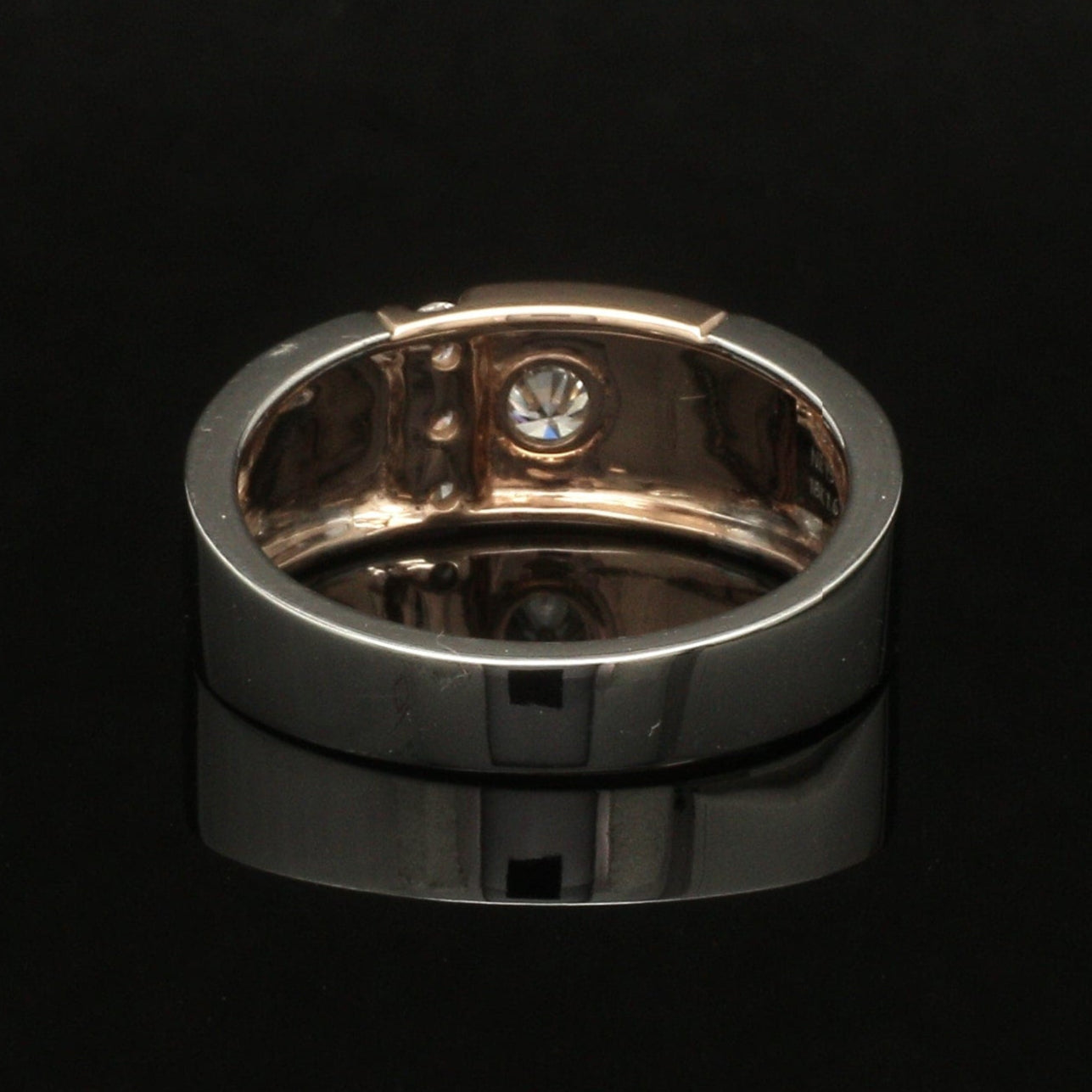Platinum & Rose Gold Diamond Ring for Men JL PT 1315