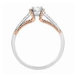 Load image into Gallery viewer, Platinum &amp; Rose Gold Engagement Ring with Princess Cut Solitaire JL PT 288
