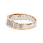 Load image into Gallery viewer, Men of Platinum | Square Profile Rose Gold Platinum Single Diamond Ring JL PT 994
