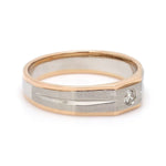 Load image into Gallery viewer, Platinum &amp; Rose Gold Fusion Single Diamond Ring for Men JL PT 995
