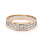Load image into Gallery viewer, Platinum &amp; Rose Gold Fusion Single Diamond Ring for Men JL PT 997
