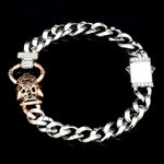 Load image into Gallery viewer, Platinum Rose Gold Jaguar Diamond Bracelet for Men JL PTB 1233
