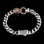 Load image into Gallery viewer, Platinum Rose Gold Jaguar Diamond Bracelet for Men JL PTB 1233

