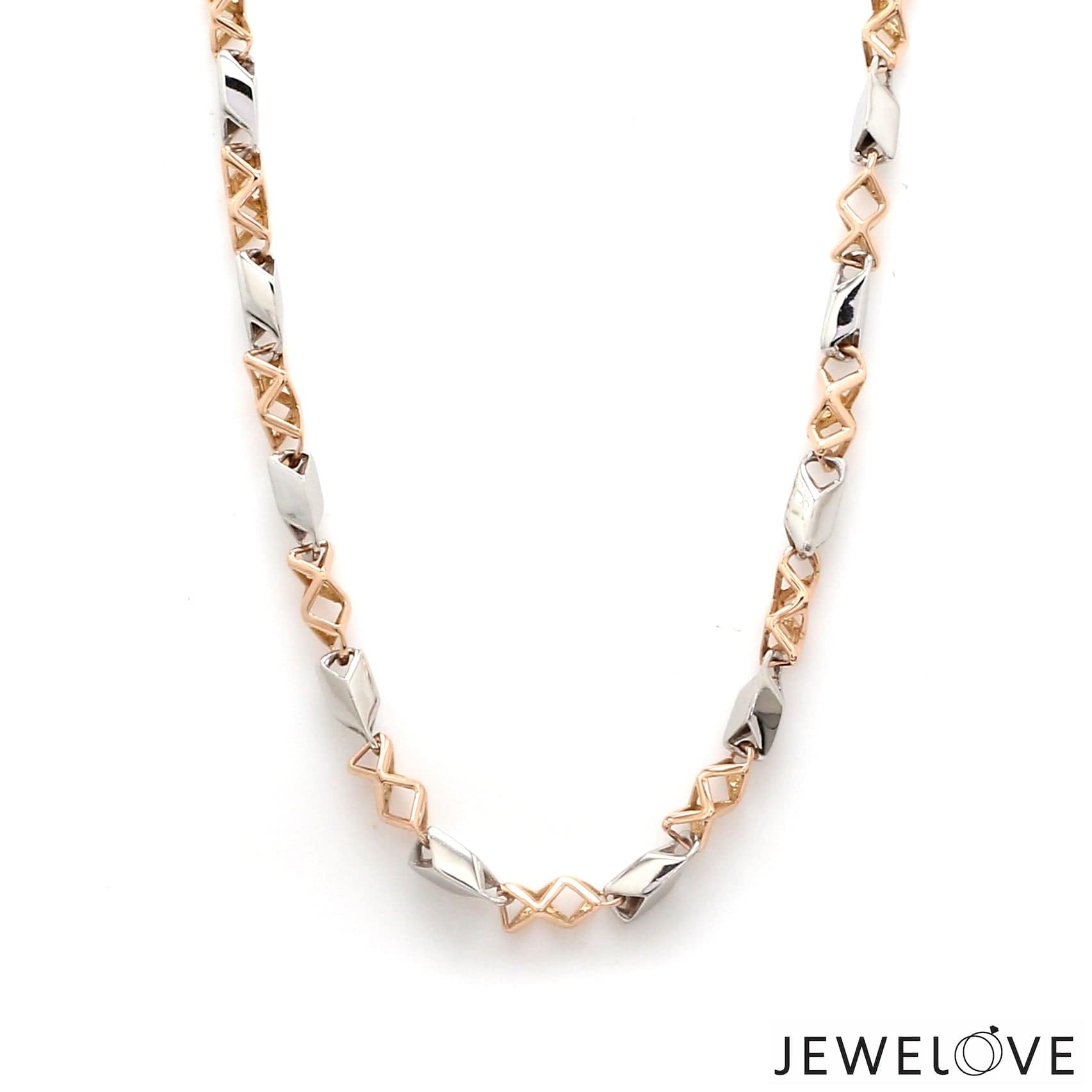 Platinum Rose Gold Matte & Hi-Polish Chain for Men JL PT CH 1267