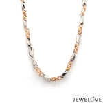 Load image into Gallery viewer, Platinum Rose Gold Matte &amp; Hi-Polish Chain for Men JL PT CH 1267
