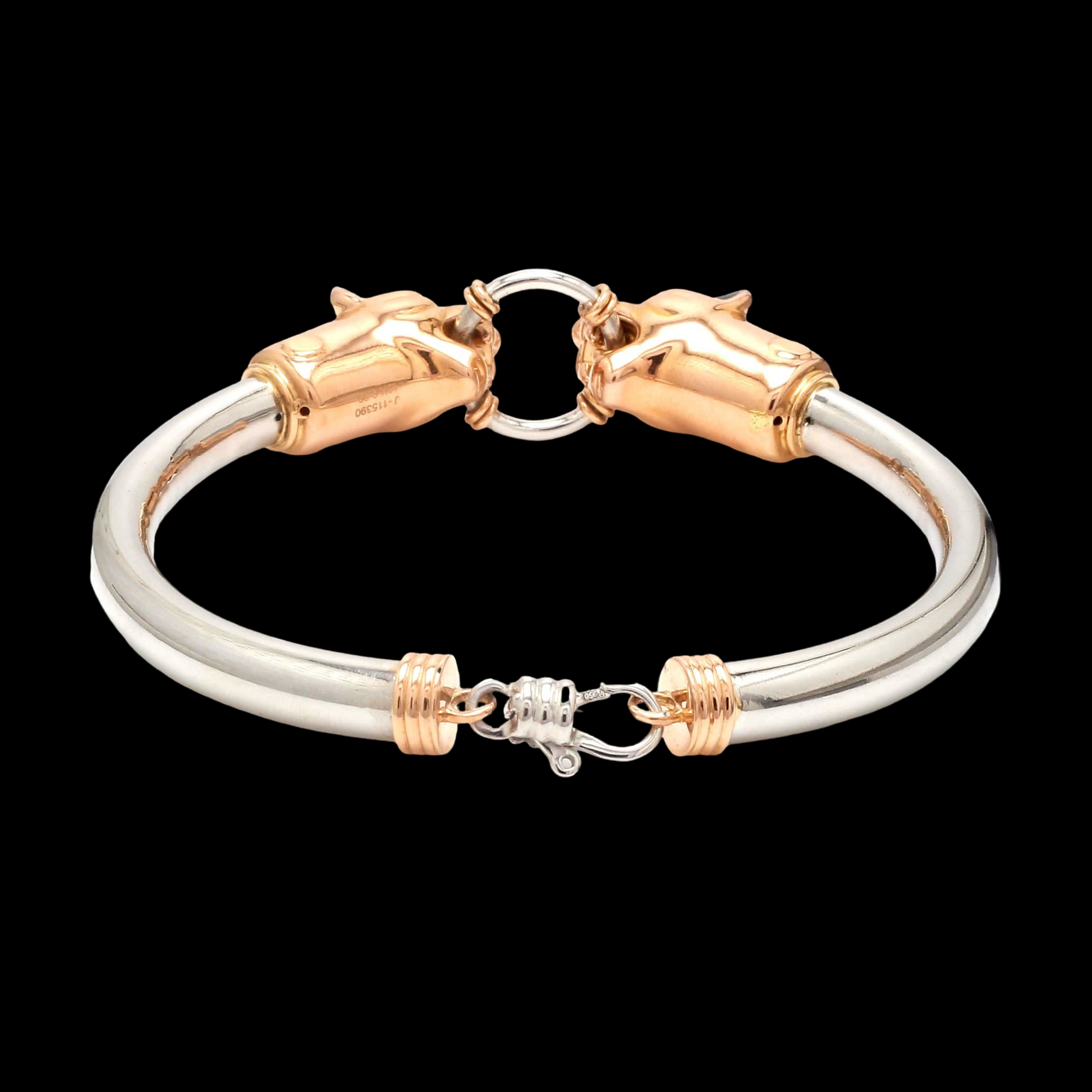 Platinum & Rose Gold Panther Bracelet for Men JL PTB 1184