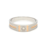 Load image into Gallery viewer, Platinum &amp; Rose Gold Single Diamond Ring for Men JL PT 1143   Jewelove.US

