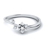 Load image into Gallery viewer, Platinum Single Diamond Flower Ring for Women JL PT LR 29

