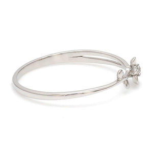 Platinum Single Diamond Flower Ring for Women JL PT LR 29